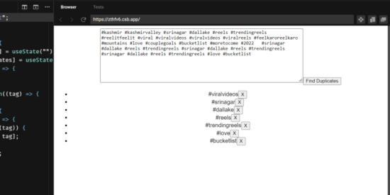 reactjs-–-interview-question-–-duplicate-hashtag-remover.