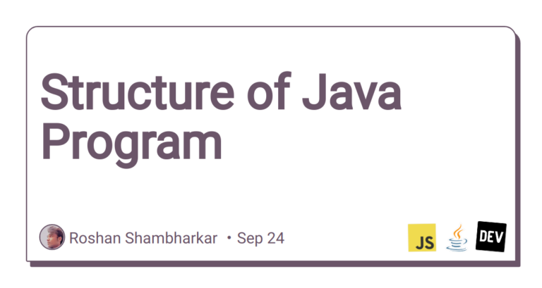 Structure of Java Program - prodSens.live