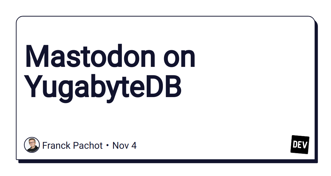 mastodon-on-yugabytedb