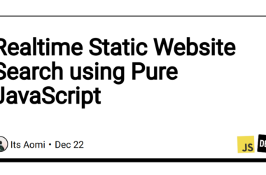 realtime-static-website-search-using-pure-javascript