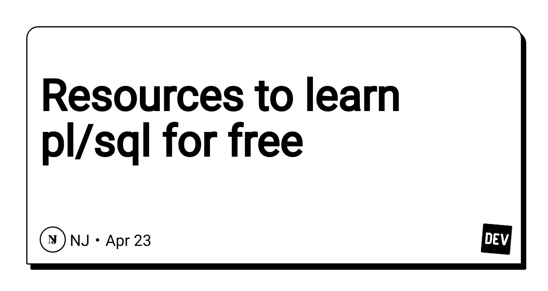 resources-to-learn-pl/sql-for-free