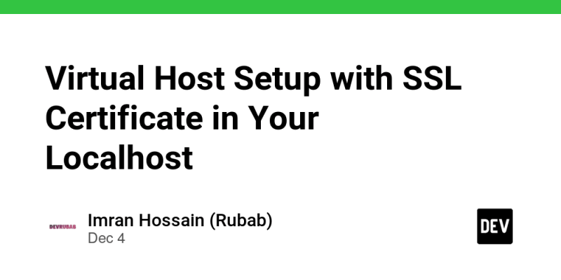 Virtual Host Setup with SSL Certificate in Your Localhost - prodSens.live