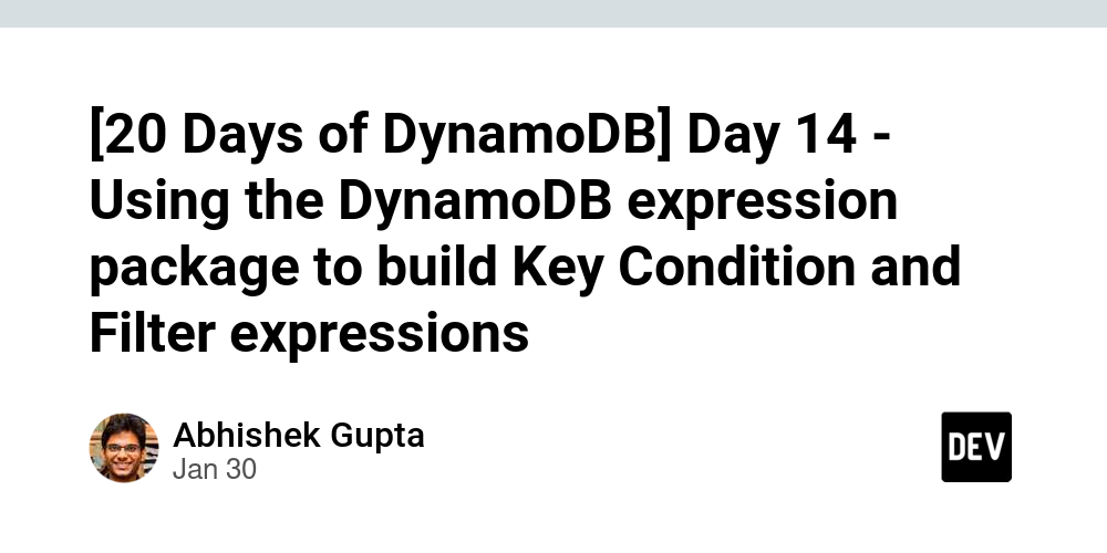[20-days-of-dynamodb]-day-14-–-using-the-dynamodb-expression-package-to-build-key-condition-and-filter-expressions