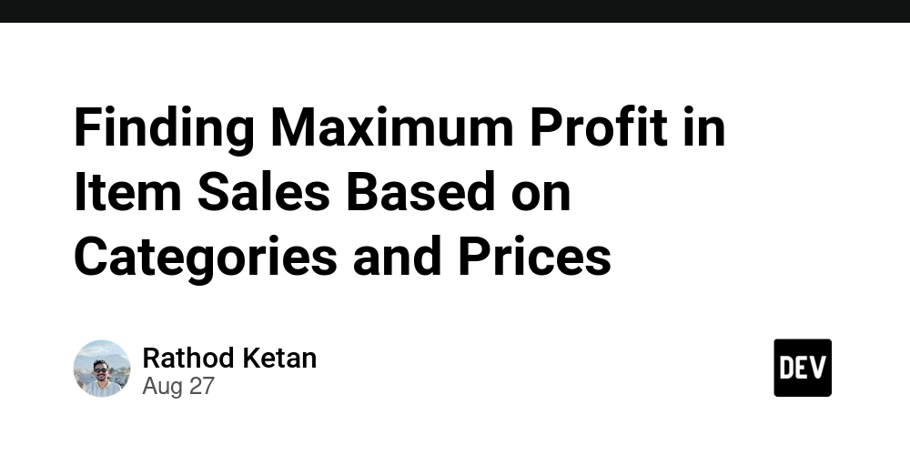 finding-maximum-profit-in-item-sales-based-on-categories-and-prices