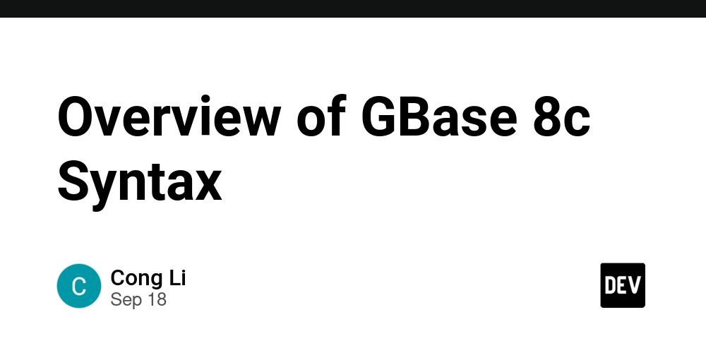 overview-of-gbase-8c-syntax