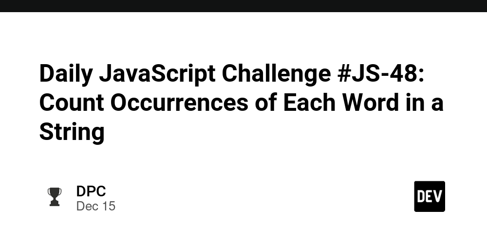 daily-javascript-challenge-#js-48:-count-occurrences-of-each-word-in-a-string