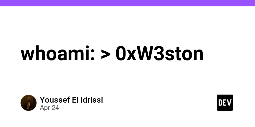 whoami:->-0xw3ston