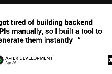 i-got-tired-of-building-backend-apis-manually,-so-i-built-a-tool-to-generate-them-instantly-”