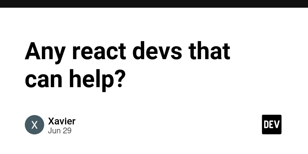 any-react-devs-that-can-help?
