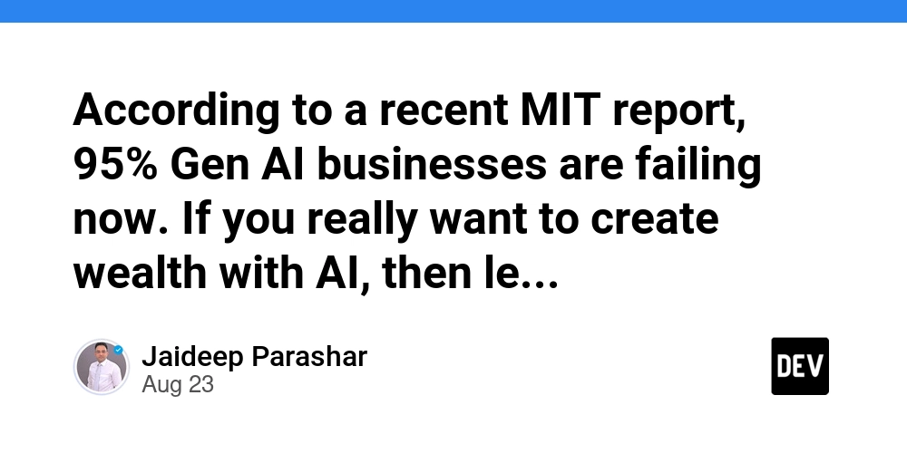 according-to-a-recent-mit-report,-95%-gen-ai-businesses-are-failing-now-if-you-really-want-to-create-wealth-with-ai,-then-lead-with-vision-and-execute-with-passion-the-world-doesn’t-need-more-ai-apps,-it-needs-sustainable-solutions-for-real-problems.